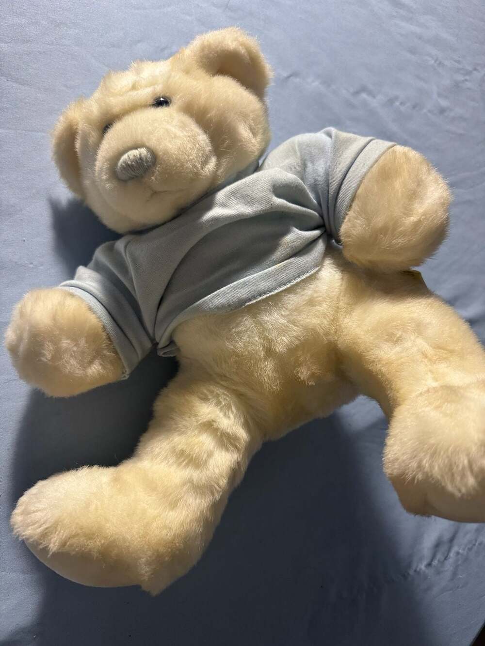 Build-A-Bear Workshop White Teddy Bear With Blue Shirt